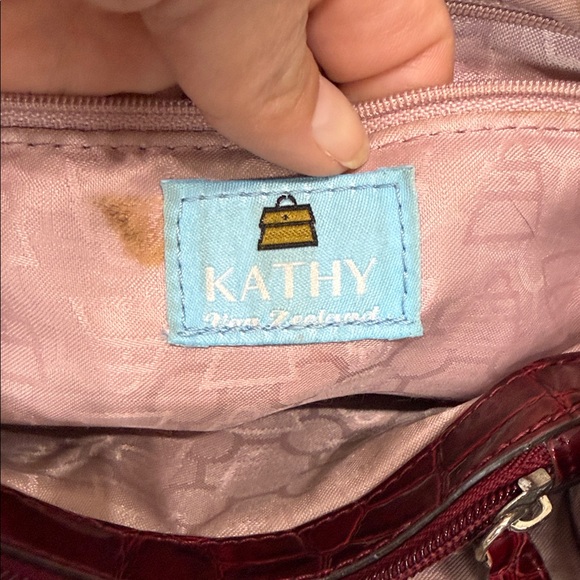 KATHY Women’s Van Zeeland Red Floral Shoulder Purse Y2K Handbag Vintage - Picture 8 of 11